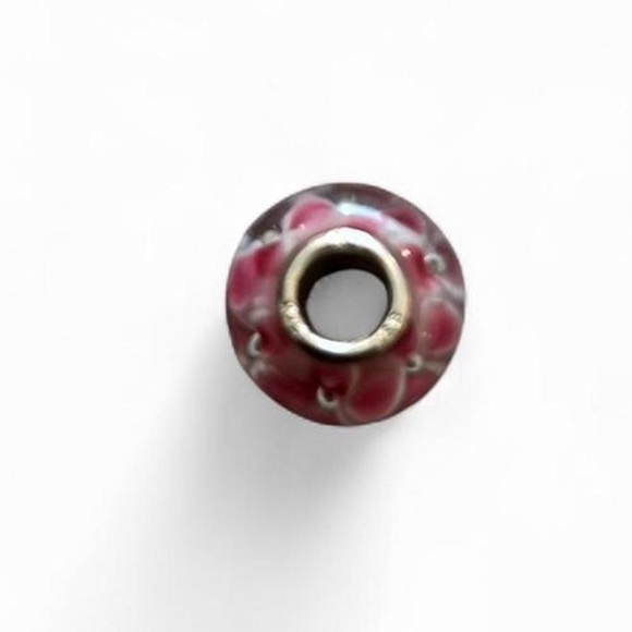 Pandora Pink Floral Glass Charm - Picture 3 of 3